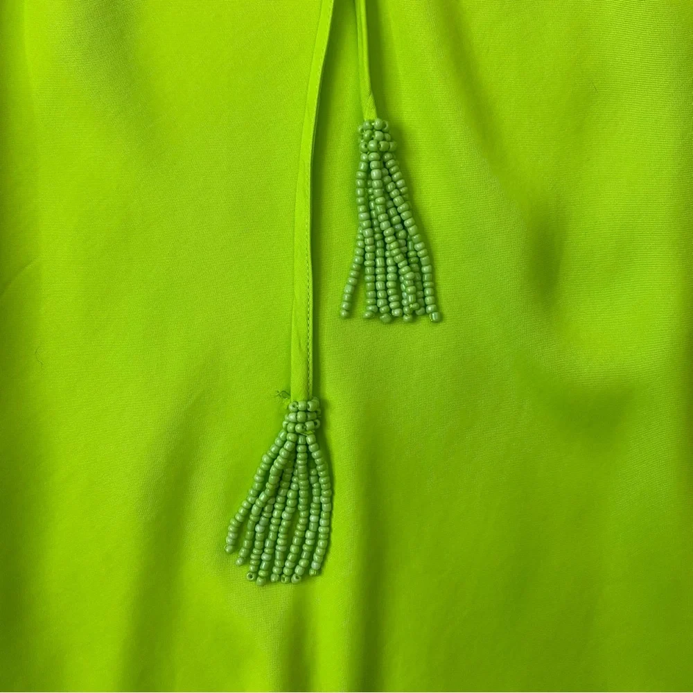 Farm Rio Lime Piping Cut Out Midi Dress L - Picture 7 of 12